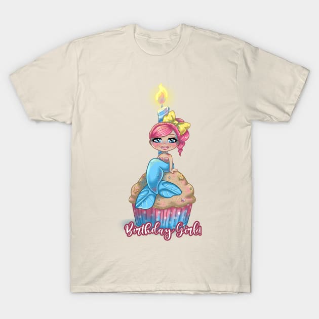 Mermaid Birthday Girl! T-Shirt by thewickedmrshicks